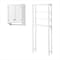 Alaterre Furniture Dover Over Toilet Organizer with Open Shelving, Wall Mounted Cabinet with 2 Doors and Towel Rod ANDO723WH - alternate 1